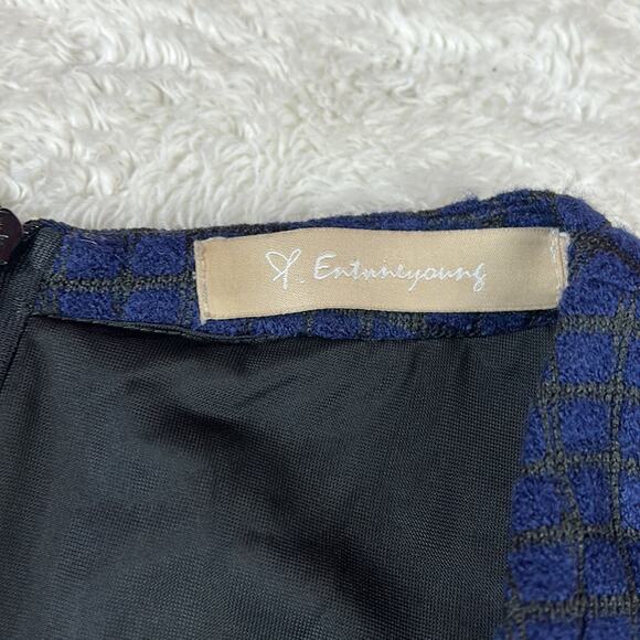 Blue check fit and flare dress, size small - Picture 7 of 9